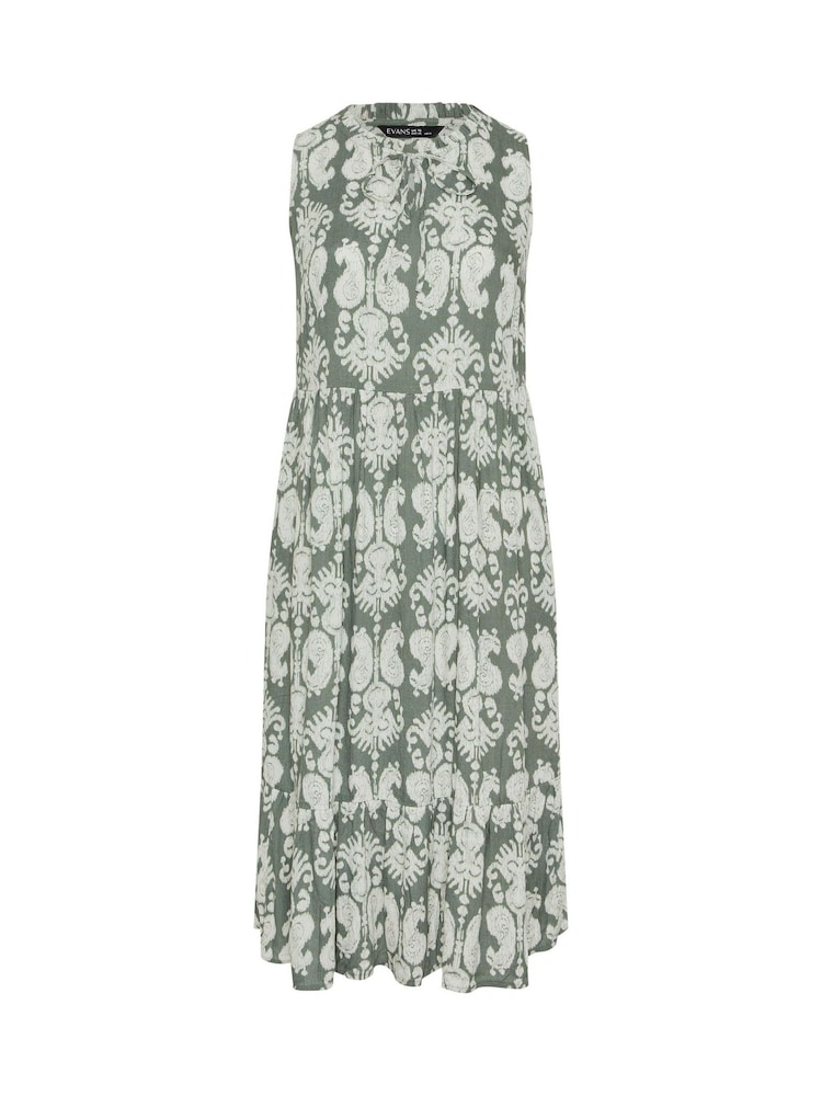 Evans Green Sleeveless Boho Dress - Image 5 of 5