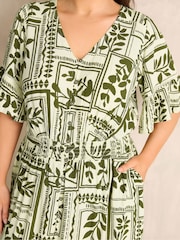 Evans Green Boho Dress - Image 4 of 5