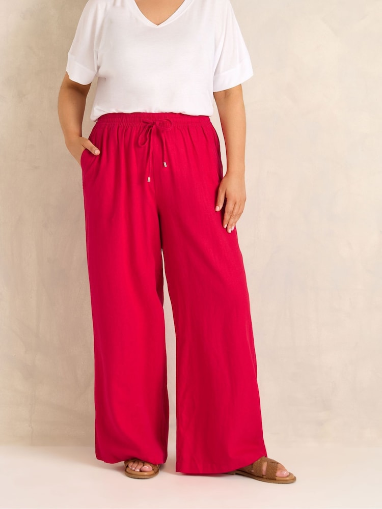 Evans Wide Leg Premium Linen Trousers - תמונה 1 מתוך 4 Evans Wide Leg Premium Linen Trousers - תמונה 1 מתוך 4