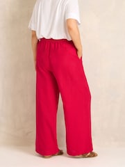 Evans Wide Leg Premium Linen Trousers - תמונה 3 מתוך 4