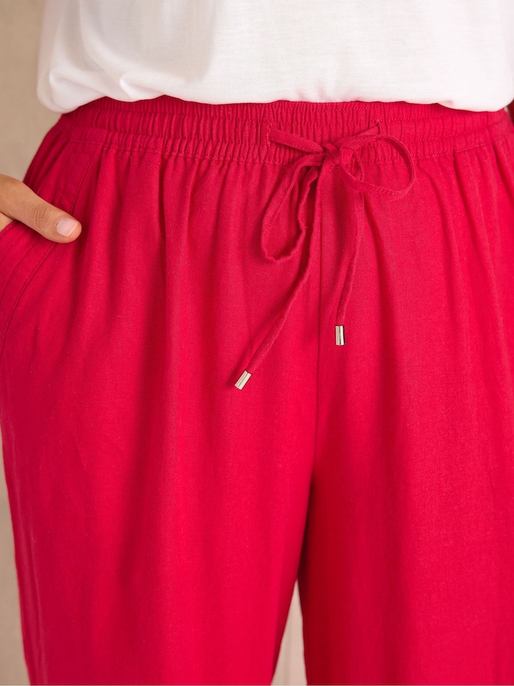 Evans Wide Leg Premium Linen Trousers - תמונה 4 מתוך 4 Evans Wide Leg Premium Linen Trousers - תמונה 4 מתוך 4