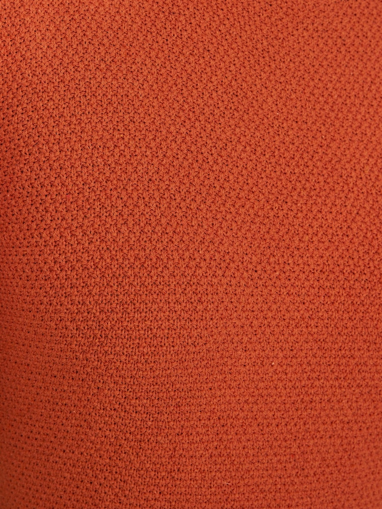 Love & Roses Marmalade Orange Scalloped Crew Neck Cotton Rich Knitted Mini Dress - Image 5 of 5 Love & Roses Marmalade Orange Scalloped Crew Neck Cotton Rich Knitted Mini Dress - Image 5 of 5