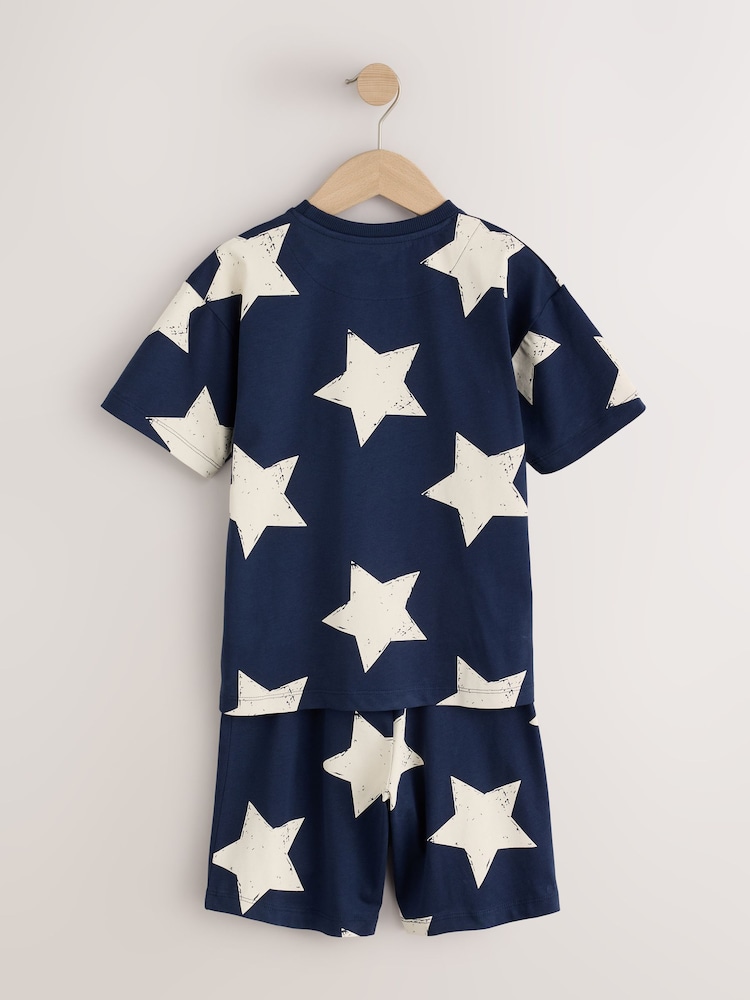 Navy/White Stripe Short Pyjamas 3 Pack (9mths-12yrs) - Image 2 of 7 Navy/White Stripe Short Pyjamas 3 Pack (9mths-12yrs) - Image 2 of 7