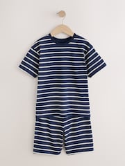 Navy/White Stripe Short Pyjamas 3 Pack (9mths-12yrs) - Image 4 of 7