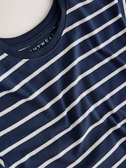 Navy/White Stripe Short Pyjamas 3 Pack (9mths-12yrs) - Image 6 of 7