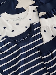 Navy/White Stripe Short Pyjamas 3 Pack (9mths-12yrs) - Image 7 of 7