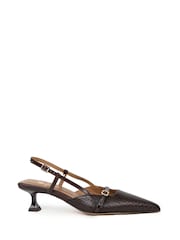 Bobbies Brown Reem Mid-Heeled Slingbacks Pointed-Toe Shoes - Image 1 of 4