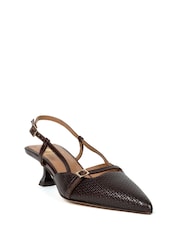 Bobbies Brown Reem Mid-Heeled Slingbacks Pointed-Toe Shoes - Image 2 of 4