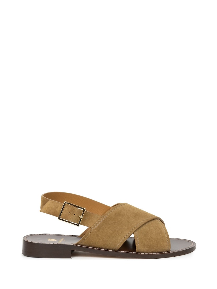 Bobbies Natural Zita Flat Sandals - Image 1 of 4