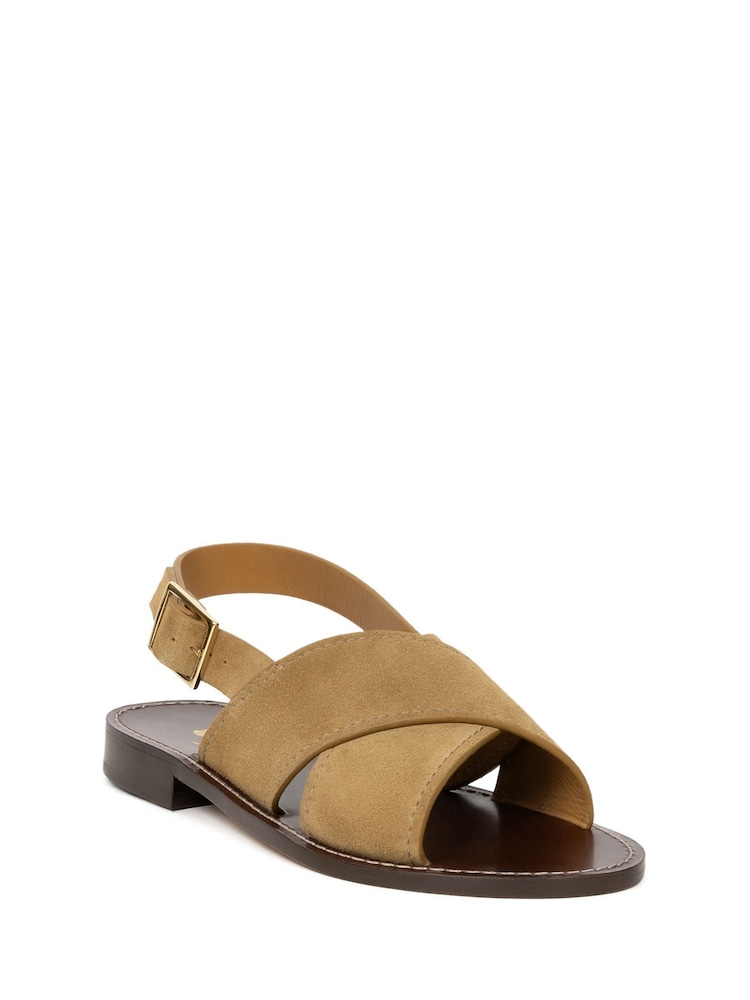Bobbies Natural Zita Flat Sandals - Image 2 of 4