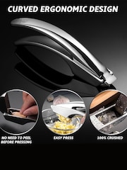 Gourmet Easy Stainless steel Garlic Press Combo for Coarse & Fine Mince - Image 3 of 3