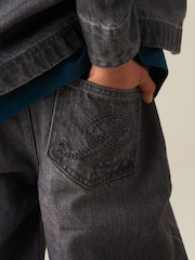 Angel & Rocket Grey Cole Barrel Leg Jeans - Image 5 of 7