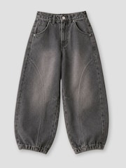 Angel & Rocket Grey Cole Barrel Leg Jeans - Image 6 of 7