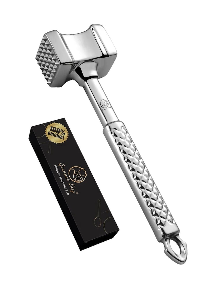 Gourmet Easy Stainless steel Dual-Sided Stainless Steel Meat Tenderizer - Image 1 of 5