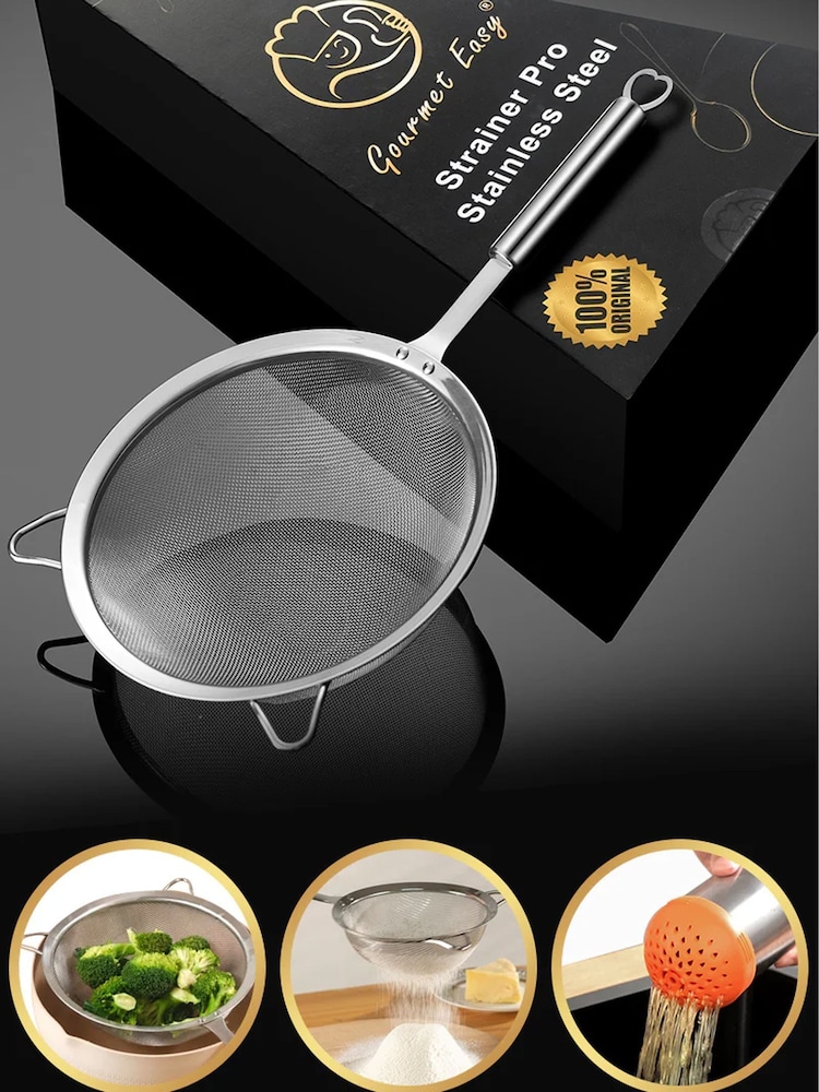 Gourmet Easy 3 Piece Stainless steel Multi-Use Sifter & Sieve Set - Image 2 of 3