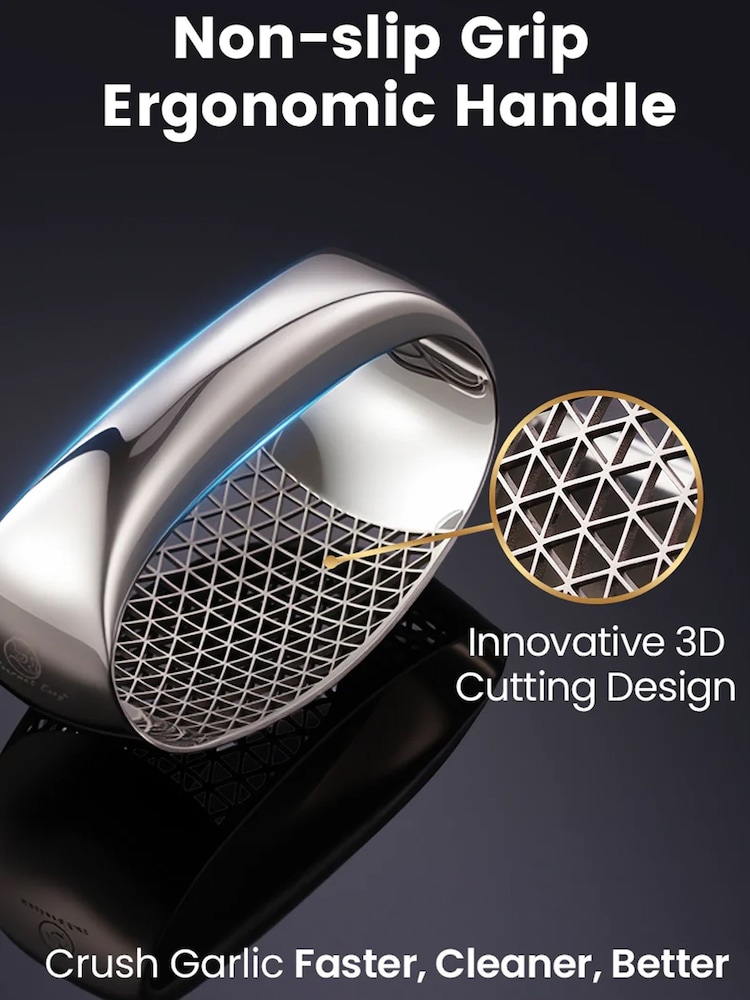 Gourmet Easy Stainless steel Easy Clean Garlic Rocker - Image 2 of 5