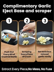 Gourmet Easy Stainless steel Easy Clean Garlic Rocker - Image 3 of 5
