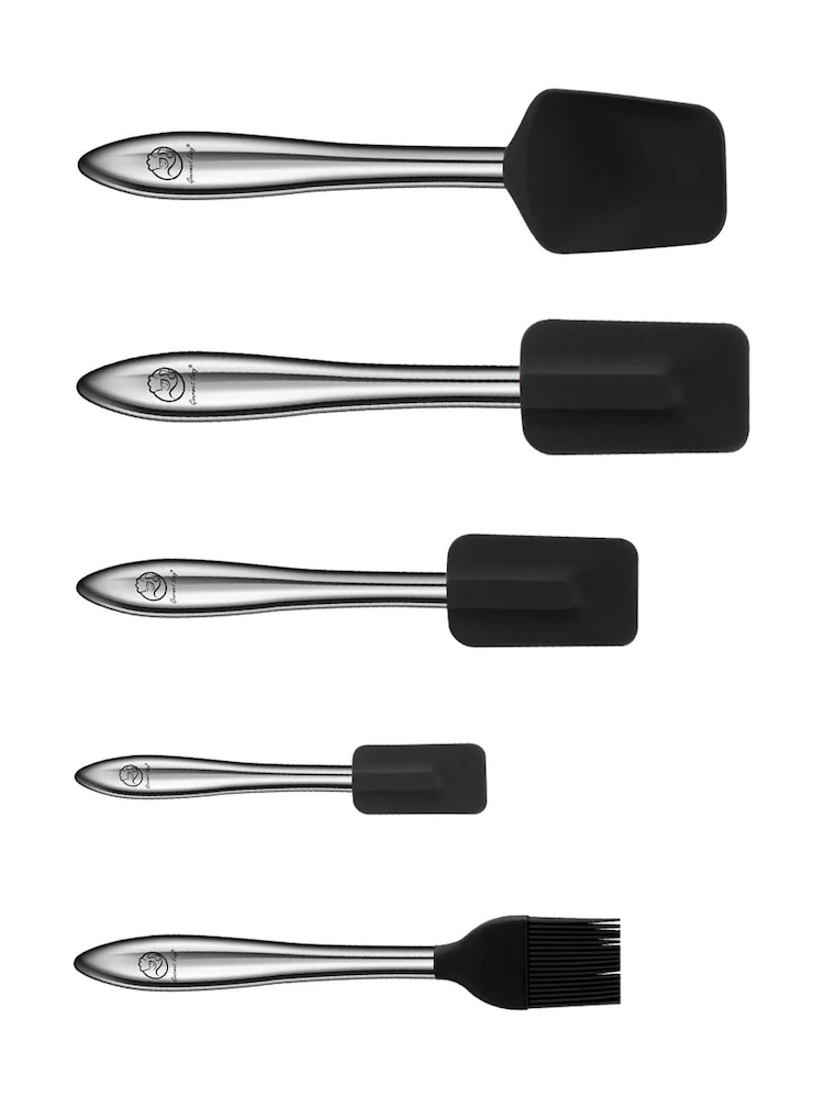 Gourmet Easy Black 5 Piece Kitchen Utensils Set with Spoonula & Brush - Image 1 of 3