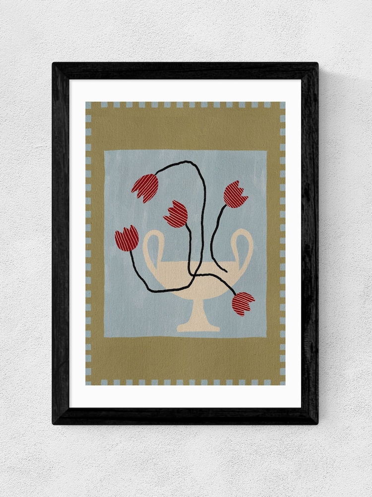 East End Prints Black Out of Vase Blooms VI Wall Art Print by Shatha Dafai - Image 2 of 2 East End Prints Black Out of Vase Blooms VI Wall Art Print by Shatha Dafai - Image 2 of 2