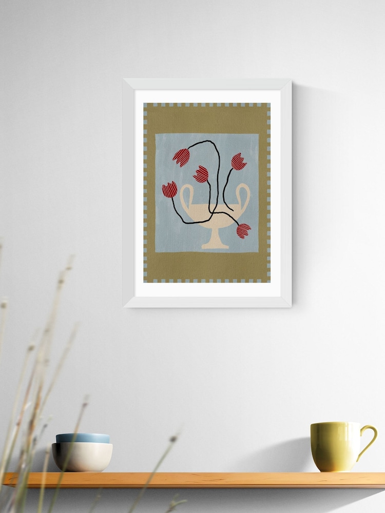 East End Prints White Out of Vase Blooms VI Wall Art Print by Shatha Dafai - Image 1 of 2 East End Prints White Out of Vase Blooms VI Wall Art Print by Shatha Dafai - Image 1 of 2