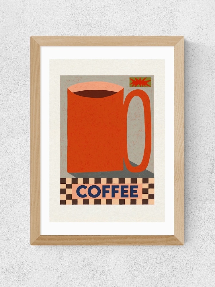 East End Prints Oak How Do You Take Your Coffee Wall Art Print by Sophie Deller - Image 2 of 2 East End Prints Oak How Do You Take Your Coffee Wall Art Print by Sophie Deller - Image 2 of 2