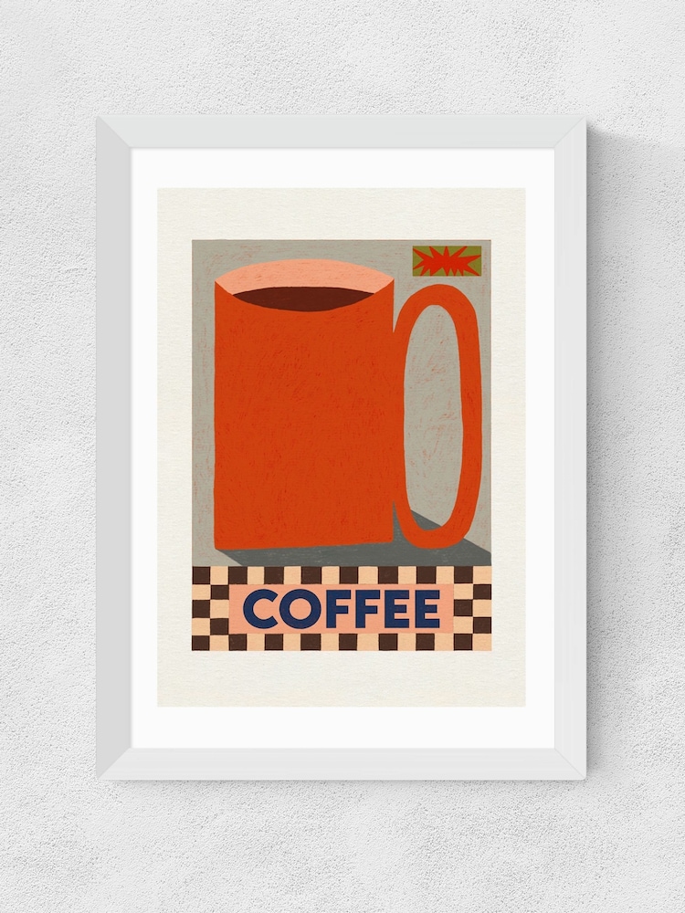 East End Prints White How Do You Take Your Coffee Wall Art Print by Sophie Deller - Image 2 of 2 East End Prints White How Do You Take Your Coffee Wall Art Print by Sophie Deller - Image 2 of 2