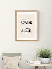 East End Prints Oak Adulting Wall Art Print by Wisdom and Wonder Designs - Image 1 of 2