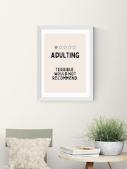 East End Prints White Adulting Wall Art Print by Wisdom and Wonder Designs - Image 1 of 2