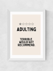 East End Prints White Adulting Wall Art Print by Wisdom and Wonder Designs - Image 2 of 2