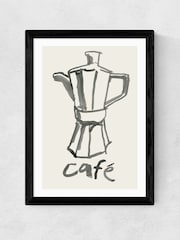 East End Prints Black Meet Me At The Cafe´ Wall Art Print by Cartissi - Image 2 of 2