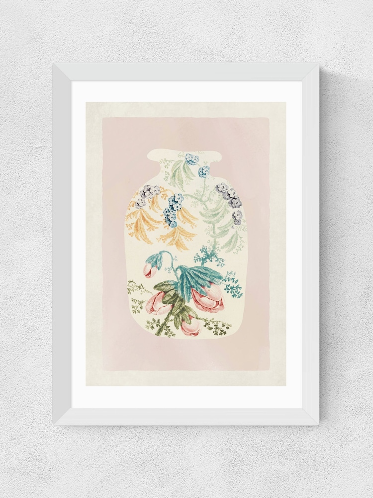 East End Prints White Floral Vase Wall Art Print by Oh Fine! Art - Image 2 of 2 East End Prints White Floral Vase Wall Art Print by Oh Fine! Art - Image 2 of 2