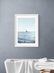 East End Prints White Sunlight Bay Wall Art Print by Dan Hobday - Image 1 of 2