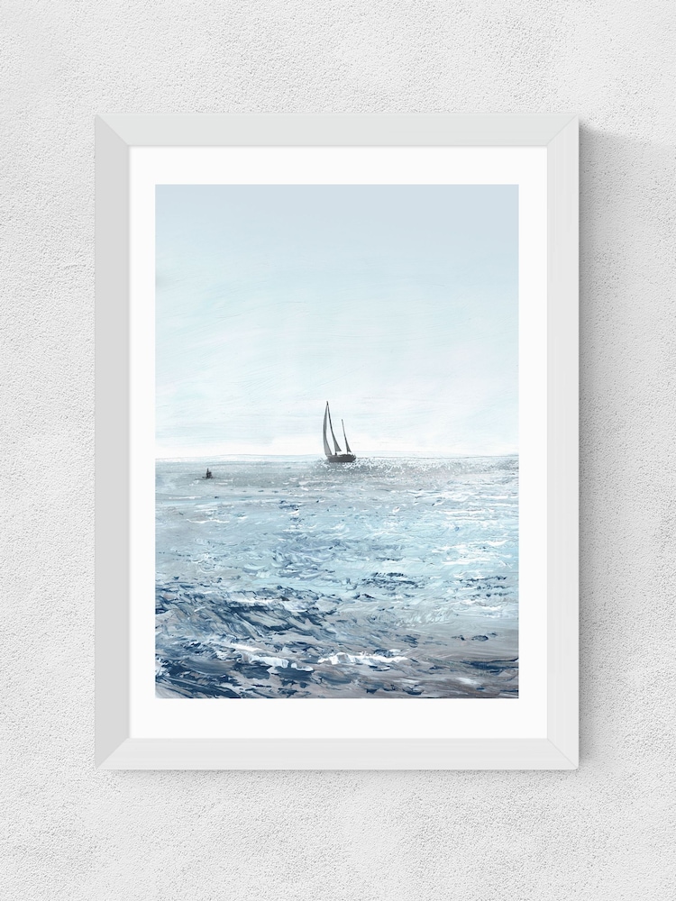 East End Prints White Sunlight Bay Wall Art Print by Dan Hobday - Image 2 of 2