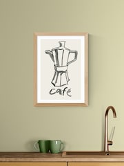 East End Prints Oak Meet Me At The Cafe´ Wall Art Print by Cartissi - Image 1 of 2