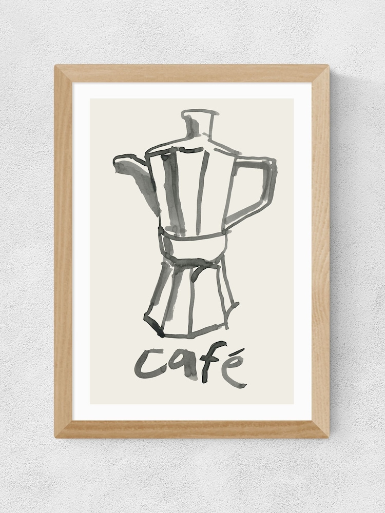 East End Prints Oak Meet Me At The Cafe´ Wall Art Print by Cartissi - Image 2 of 2