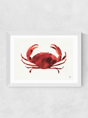 East End Prints White Crabs Tale Wall Art Print by Merel Takken - Image 2 of 2