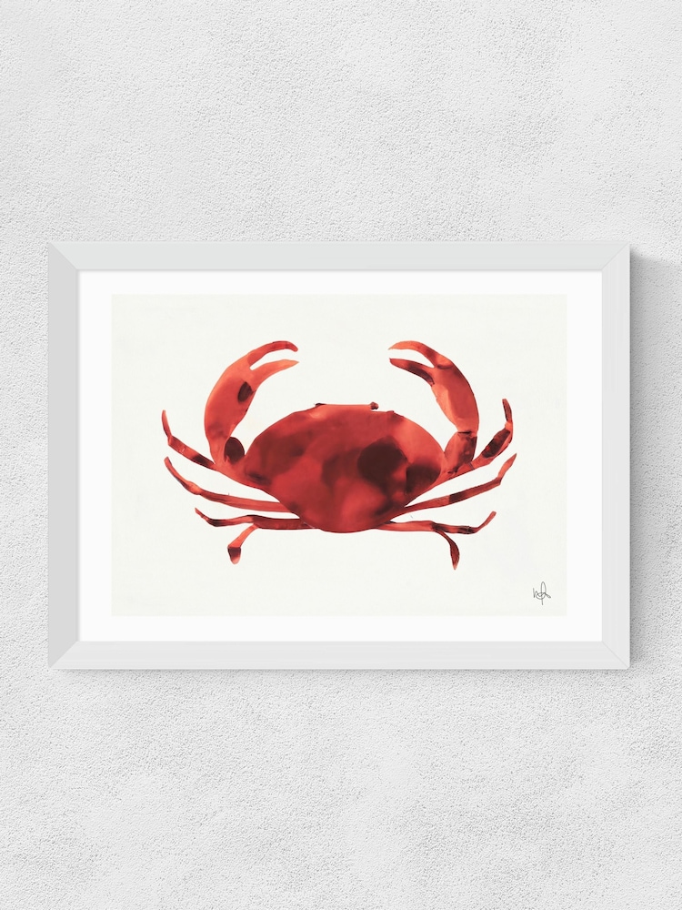 East End Prints White Crabs Tale Wall Art Print by Merel Takken - Image 2 of 2