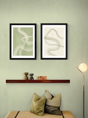 East End Prints Set of 2 Black Flow Wall Arts Print by The Print Republic - Image 1 of 2