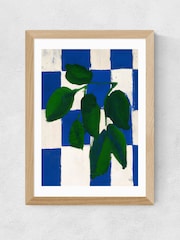 East End Prints Oak Checkered Greenery Wall Art Print by Merel Takken - Image 2 of 2