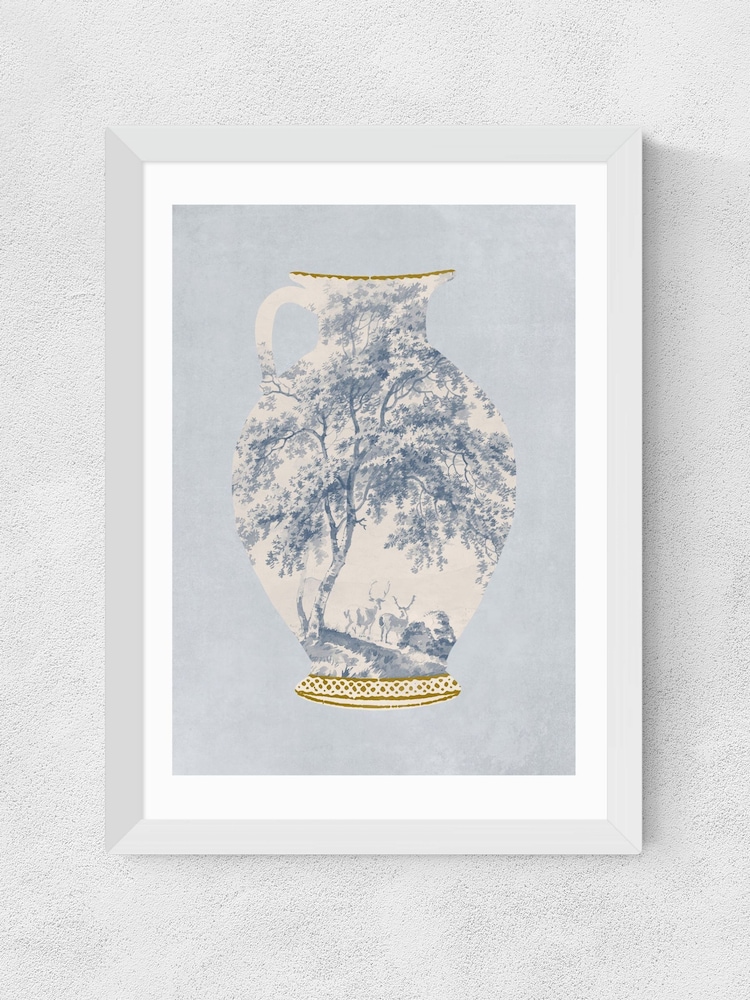 East End Prints White French Vase Wall Art Print by Oh Fine Art - Image 2 of 2 East End Prints White French Vase Wall Art Print by Oh Fine Art - Image 2 of 2