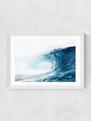 East End Prints White Mega Wave Wall Art Print by Sisi and Seb - Image 2 of 2