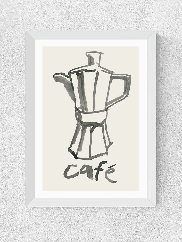 East End Prints White Meet Me At The Cafe´ Wall Art Print by Cartissi - Image 2 of 2