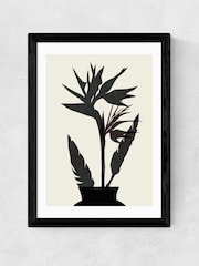 East End Prints Black Foliage Fiesta Wall Art Print by Cartissi - Image 2 of 2