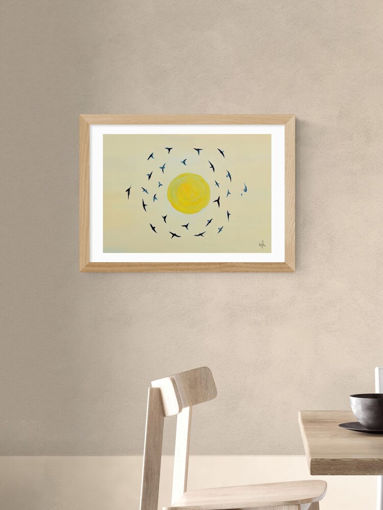 East End Prints Oak Fly Away With Me Wall Art Print by Merel Takken - Image 1 of 2