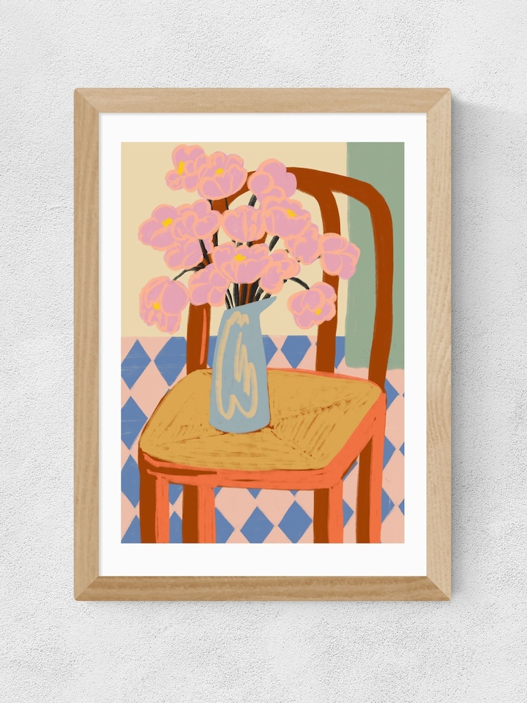 East End Prints Oak Flowers on a Chair Wall Art Print by Sandra Poliakov - Image 2 of 2 East End Prints Oak Flowers on a Chair Wall Art Print by Sandra Poliakov - Image 2 of 2