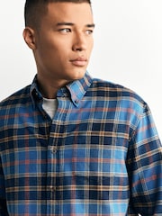 Asul - Suriin ang Long Sleeve Shirt - Larawan 4 ng 9