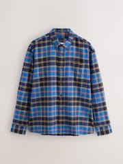 Asul - Suriin ang Long Sleeve Shirt - Larawan 7 ng 9