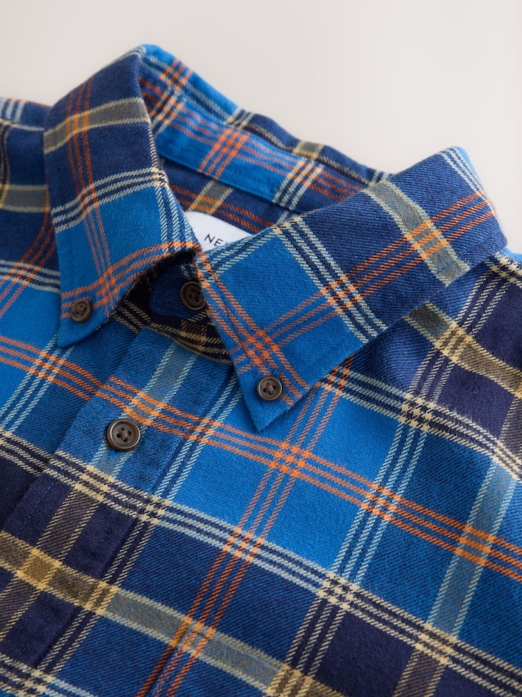 Asul - Suriin ang Long Sleeve Shirt - Larawan 9 ng 9