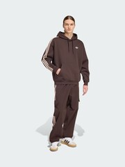 adidas Originals Brown Classics 3-Stripes Hoodie - Image 1 of 5