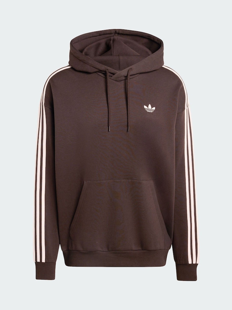 adidas Originals Brown Classics 3-Stripes Hoodie - Image 5 of 5